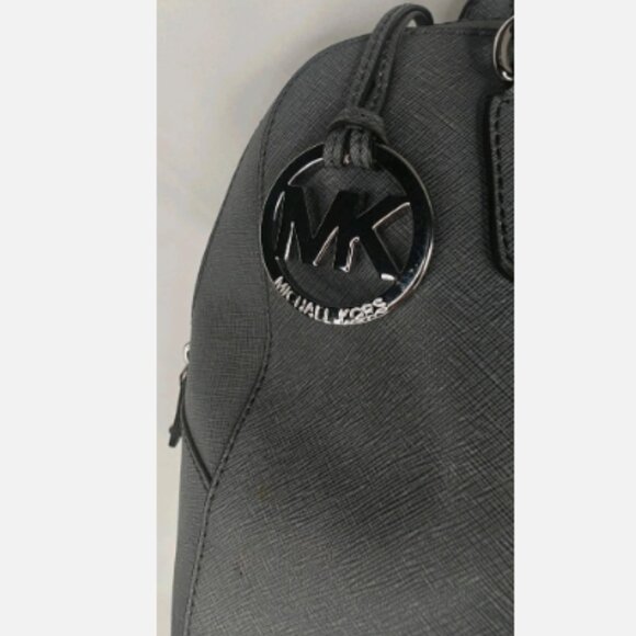 Pre-Owned MICHAEL Michael Kors Gray Saffiano Leather Dome Satchel - Picture 9 of 15